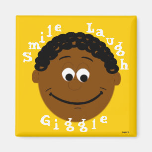 Imã Garoto Étnico Sorrindo Faces