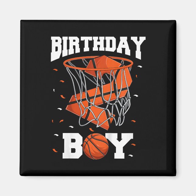 Imã Garoto segundo aniversário De Basquete De Dois Ano (Frente)