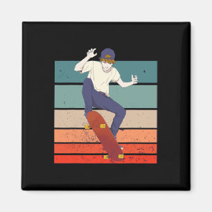 Imã Garoto Skatista Garoto Skate Skate Cultura Anime F