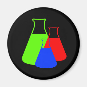 Imã Garrafa de Erlenmeyer multicolorido