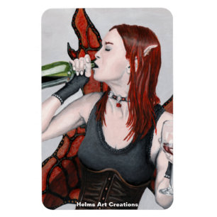 Ímã Garrafa de vinho de fada mágica Magnética Fantasia