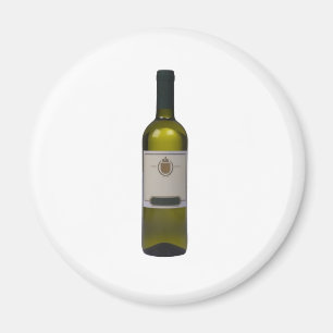 Imã Garrafa de vinho de qualidade com rótulo de vazio