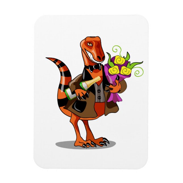 Ímã Garrafa raptor De Vinho Espumante E Flores (Vertical)