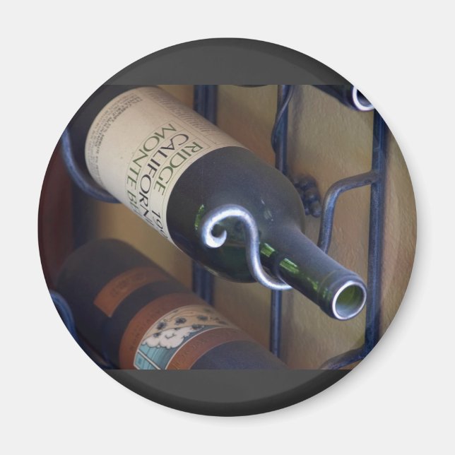Imã Garrafas De Vinho Em Rack (Frente)