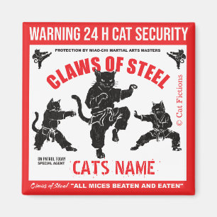 Imã Garras de Aço Segurança de Gato Personalizada