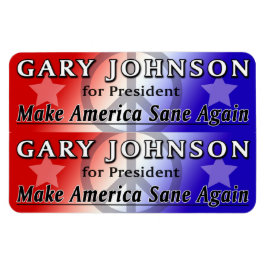 Ímã Gary Johnson para o presidente 2x6 Flexi Magnets