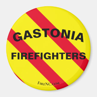 Imã Gastonia Bombeiros Curva Vermelha/Amarela/Preta