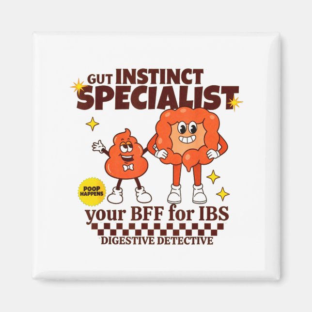 Imã Gastroenterologist Retro Intestine Gift Ibs Gi Nur (Frente)