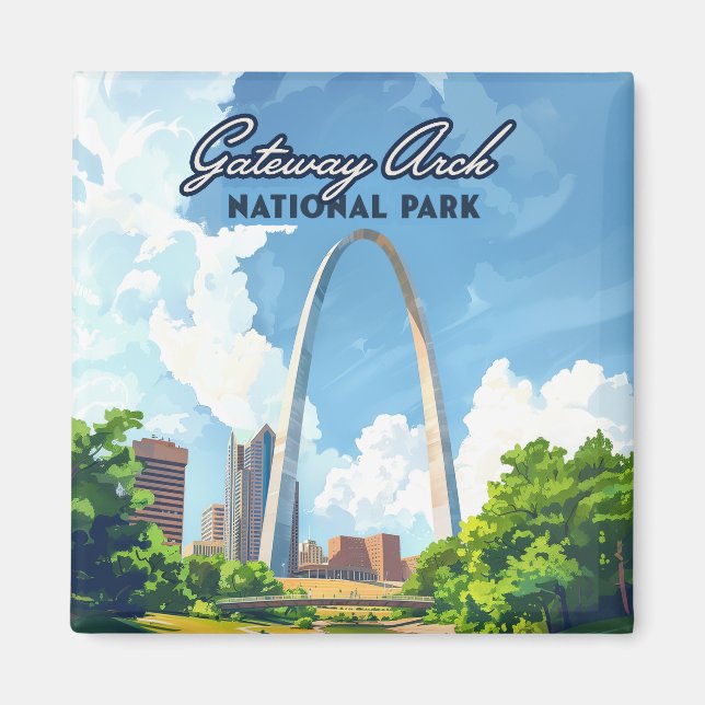Imã Gateway Arch National Park Rua do Missouri Louis R (Frente)