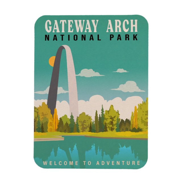 Ímã Gateway Arch National Park - Santo do Missouri Lou (Vertical)