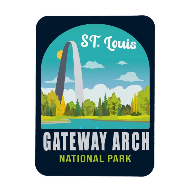 Ímã Gateway Arch National Park Santo Louis - Missouri (Vertical)