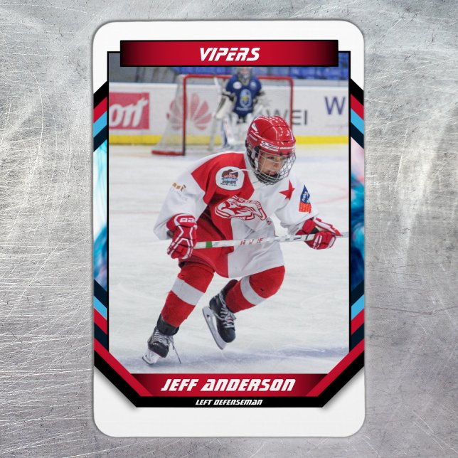 Ímã Gatilho De Hóquei No Gelo Em Legal Personalidade V (Ice Hockey Trading Card Magnet: Futuristic design, dynamic action. Perfect for young fans! )