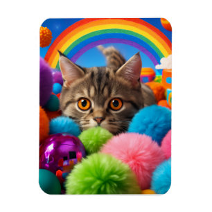 Ímã Gatinho Adorável do Kit de Diversão Arco-íris Gato