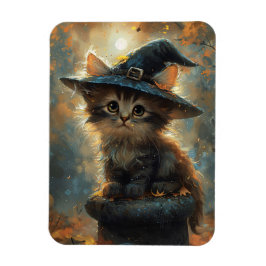 Ímã Gatinho Bonito Vestindo um Íman Flexível de Chapéu