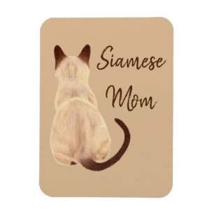 Ímã Gatinho da mamã do gato Siamese de Sasha que olha