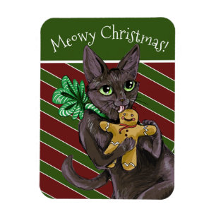 Ímã Gatinho de Biscoito de Natal