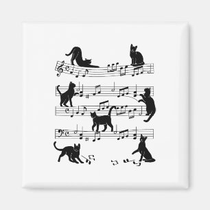 Imã Gatinho De Gato Reproduzindo Música Limpa Piano Ar