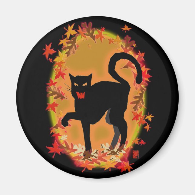 Imã gatinho de halloween (Frente)