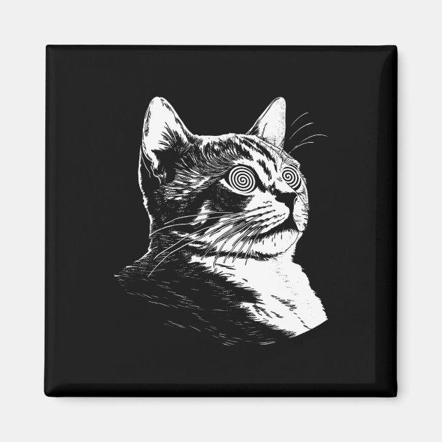 Imã Gatinho de Ilusão de Cachorro Psicodélico do Edm T (Frente)