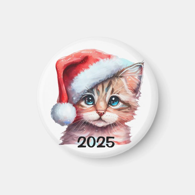 Imã Gatinho de Natal (Frente)