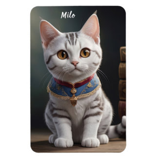 Ímã Gatinho de Shorthair Americano Bonito com Olhos Gr