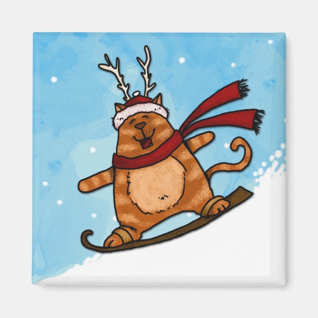 Imã gatinho de snowboard (Frente)