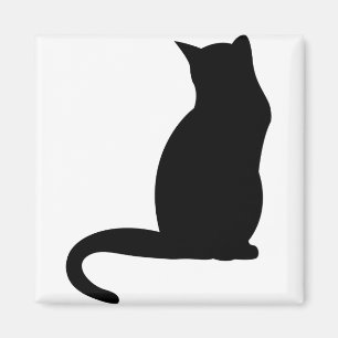 Imã Gatinho Gato Silhueta Preto A Sombra