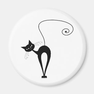 Imã Gatinho irrisório preto 3