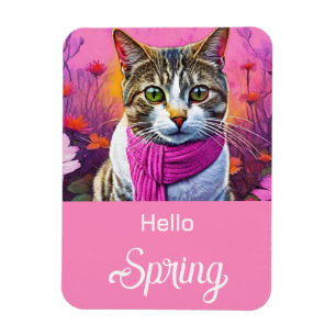 Ímã Gatinho Jazzy no começo do primavera