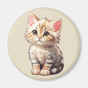 Imã Gatinho Kawaii Castanho