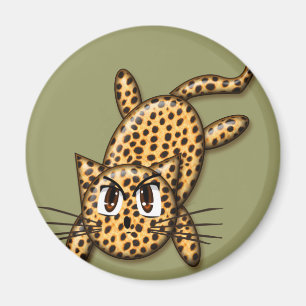 Imã Gatinho Leopardo de Animação Ultra-Caçada