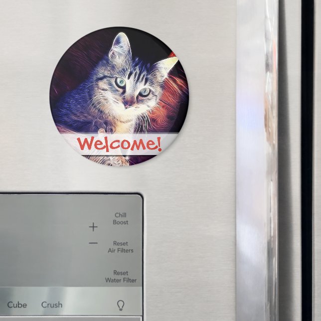 Imã Gatinho Na Fotografia De Fechamento Dos Rafters (In Situ (Fridge))