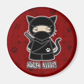 Imã Gatinho Ninja! Em Red Magnet