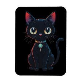 Ímã Gatinho Preto Pouco Assustador