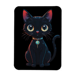 Ímã Gatinho Preto Pouco Assustador