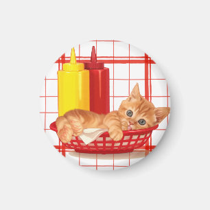 Imã Gatinho retro do estilo do comensal