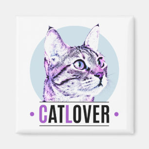 Imã Gatinho rosa e preto