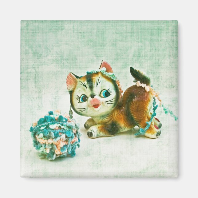 Imã Gatinho Vintage Kitty (Frente)