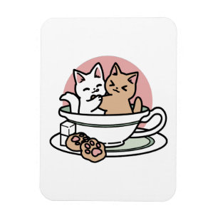 Ímã Gatinhos cortantes em uma taça - Adorável Hora do