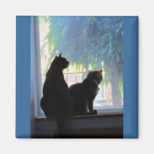 Imã Gatinhos de Vista de Janela