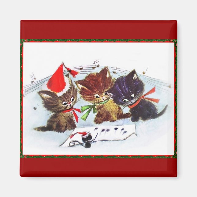 Imã Gatinhos e mouse maestro (Frente)