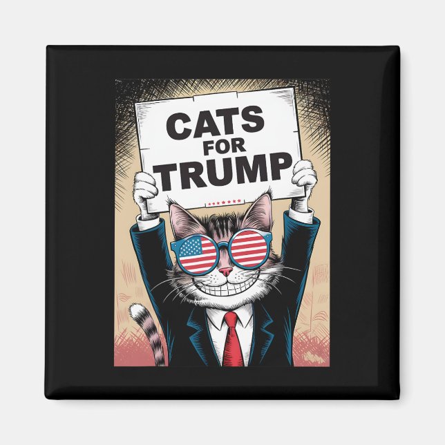 Imã Gatinhos E Patos Para Gatos De Trump Vance 2024 Pa (Frente)