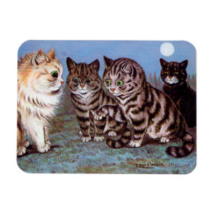 Ímã Gatinhos que encontram-se no luar, Louis Wain