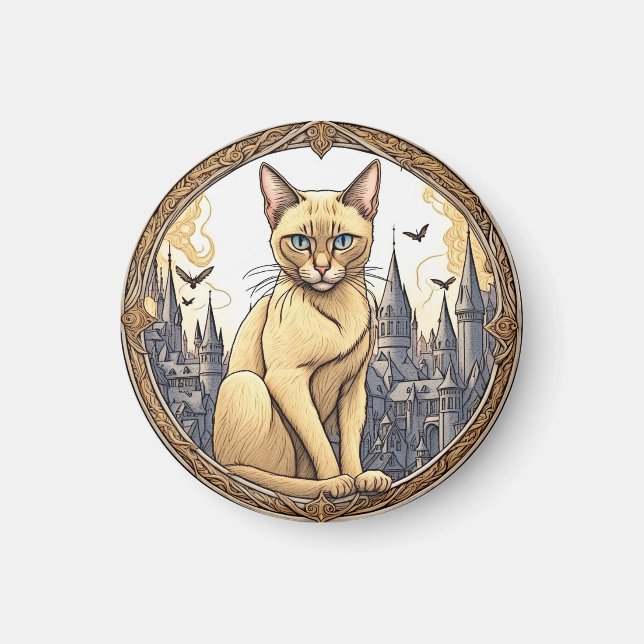 Imã Gato Abissino em frente ao castelo (Frente)