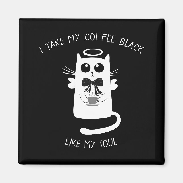 Imã Gato Anjo do Café (Frente)