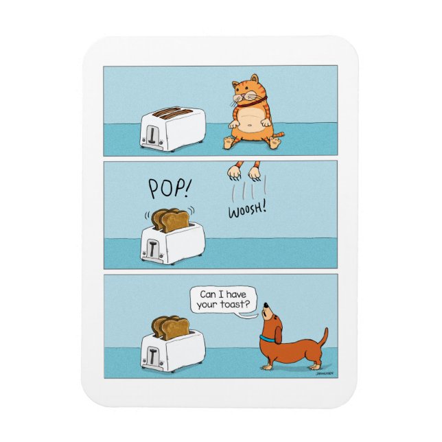 Ímã Gato Arrebatado Deixa Brama para Cão (Vertical)