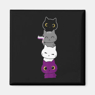 Imã Gato Asexual Orgulho Gato, Pavilhão Ace, Pet Aman