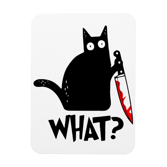 Ímã Gato Assassino Com Faca (Vertical)