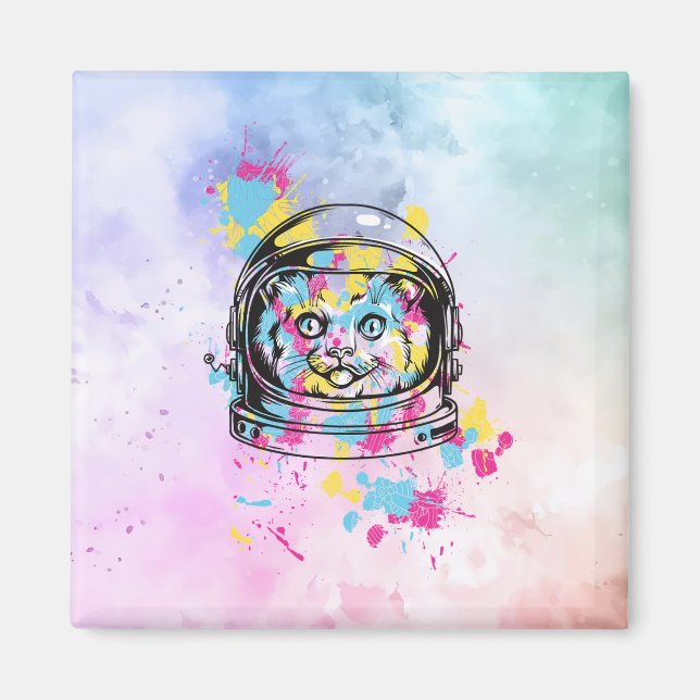 Imã Gato Astronauta (Frente)