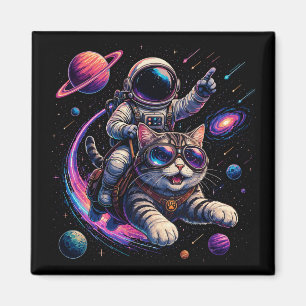 Imã Gato astronauta passeando pelo espaço